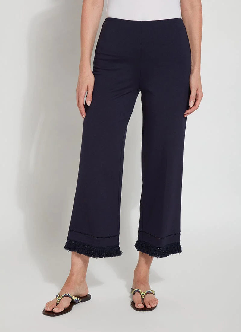 Cropped Coastal Wide Leg Pant - True Navy