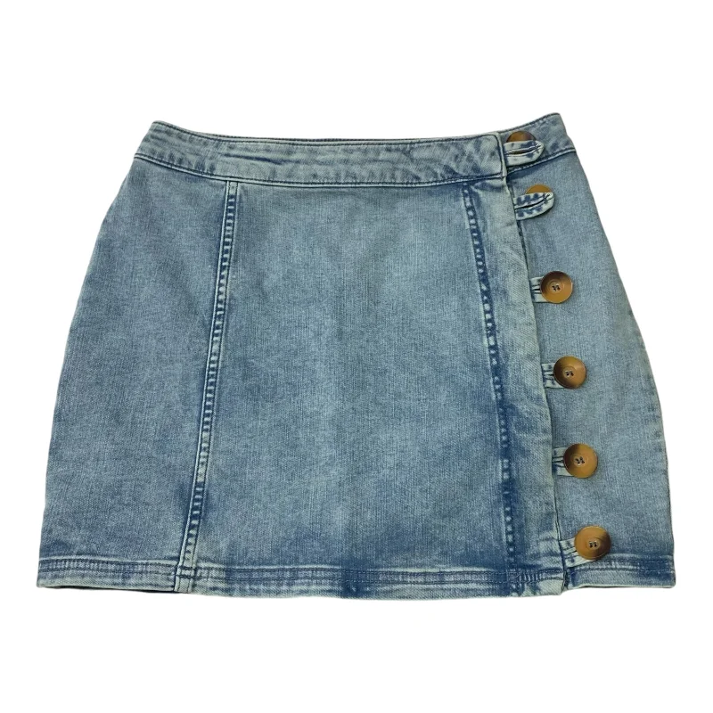 Skirt Mini & Short By Free People In Blue Denim, Size: 4