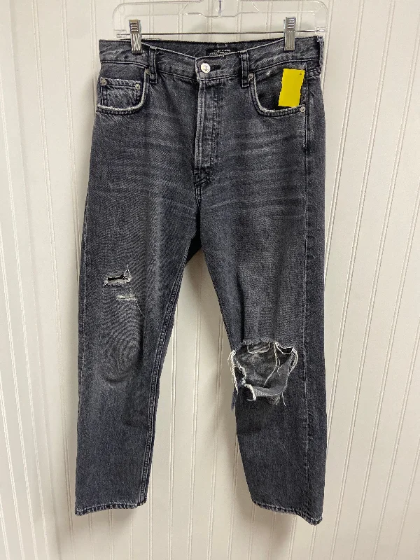 Jeans Boyfriend By Zara In Black Denim, Size: 4