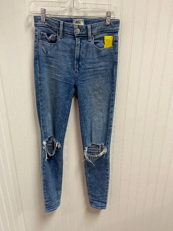 Jeans Skinny By Paige In Blue Denim, Size: 4