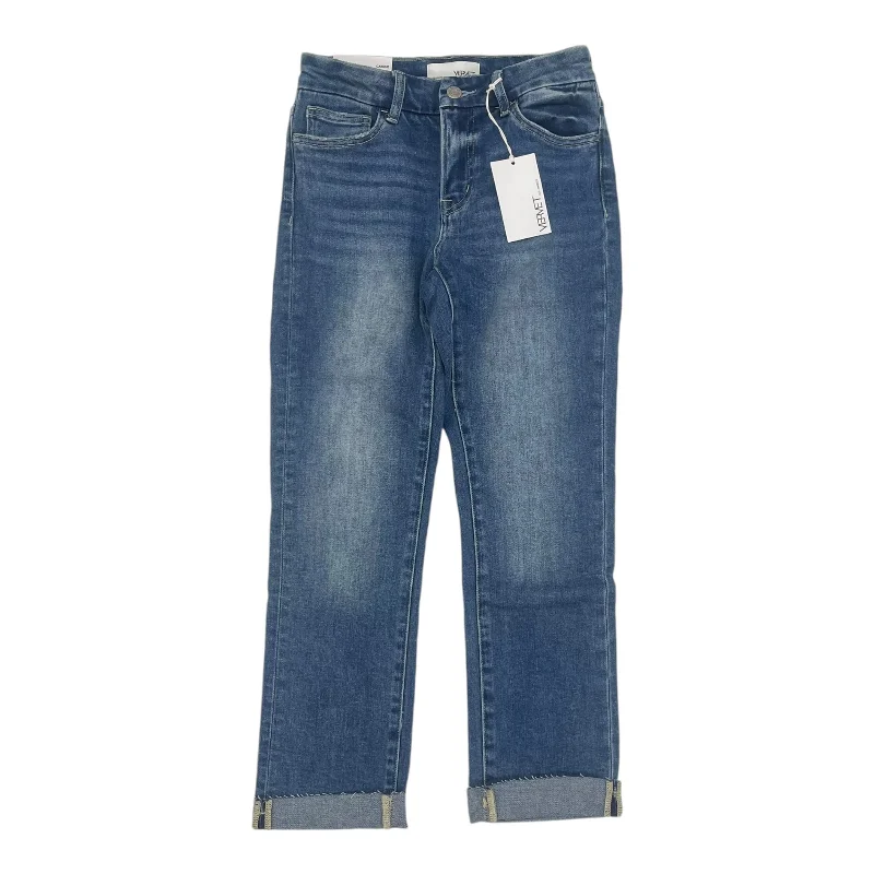 Jeans Straight By Vervet In Blue Denim, Size:2