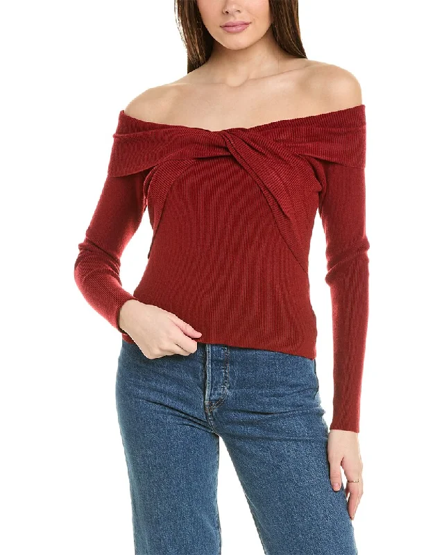 REVERIEE Off-The-Shoulder Sweater