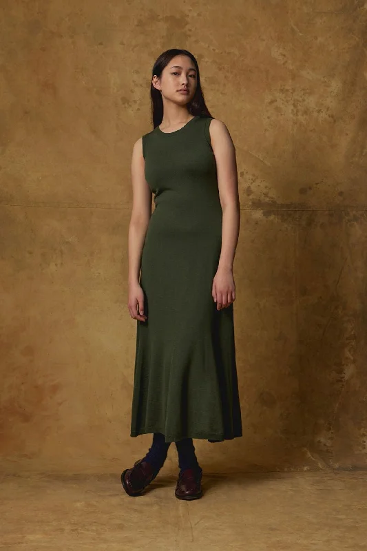 Standard Issue Merino Flared Dress - Loden