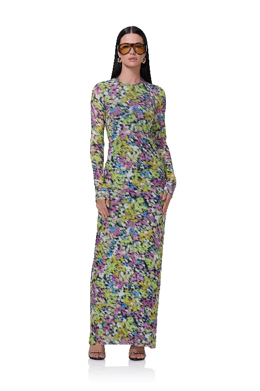 Didi Dress - Olive Blur Floral