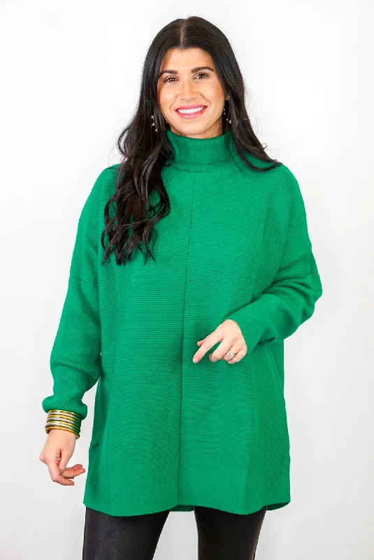 Green Turtleneck Sweater