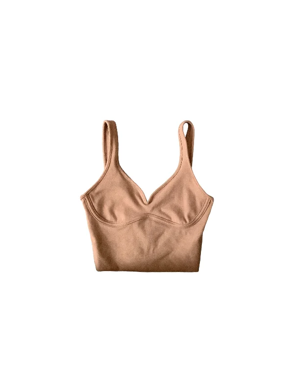 Brown Top Sleeveless Basic Cma