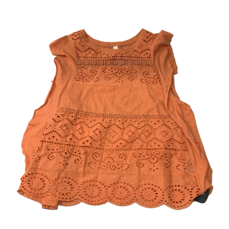 Orange  Top Sleeveless By Anthropologie  Size: S