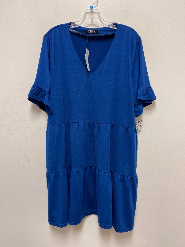 Blue Dress Casual Short Clothes Mentor, Size Xl