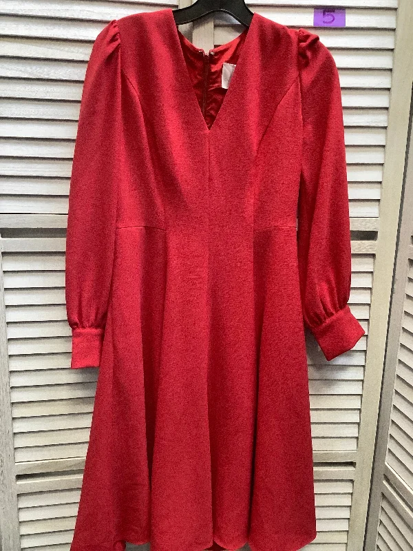 Red Dress Casual Short Clothes Mentor, Size 4