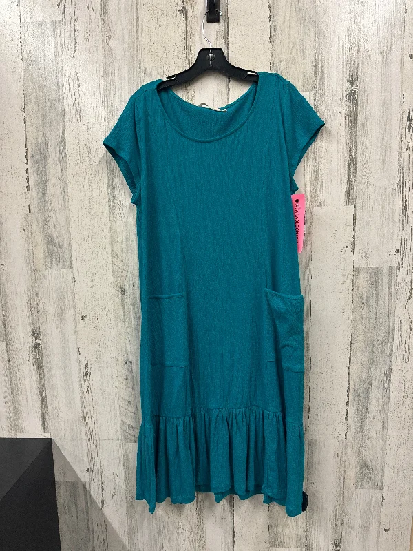 Teal Dress Casual Short Soft Surroundings, Size M