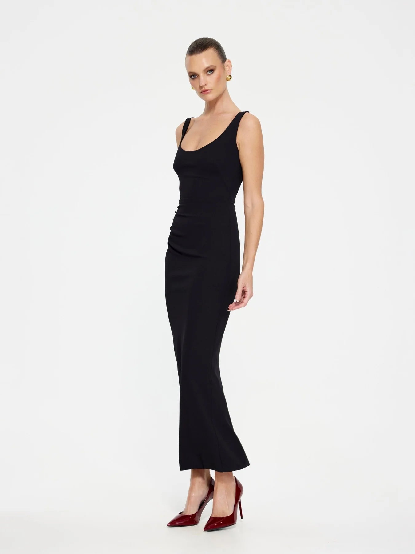 Effie Kats Gabel Midi Dress - Black