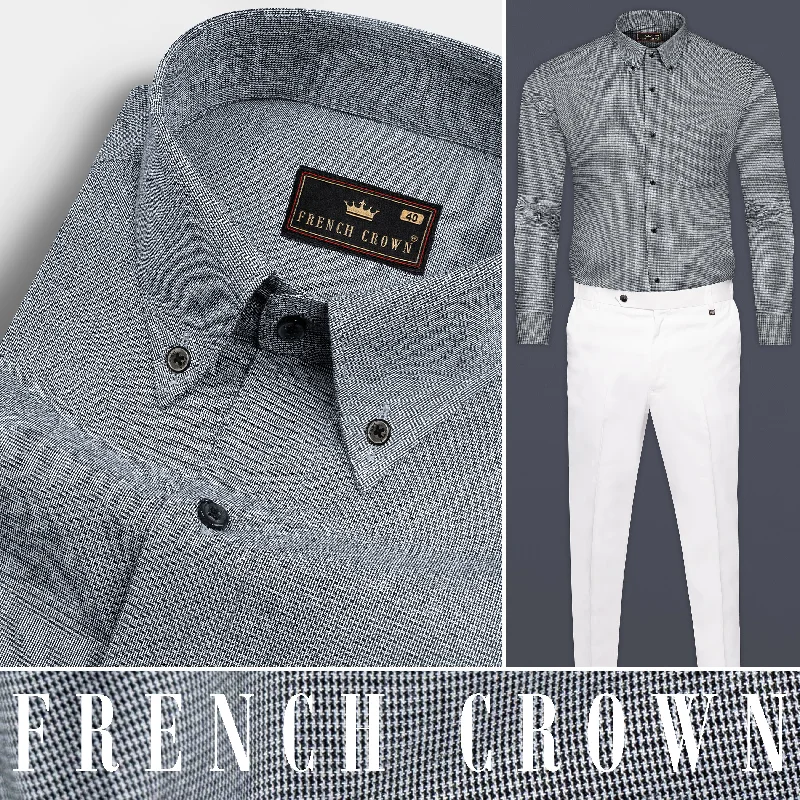 Chatelle Gray Micro Houndstooth Heavyweight Shirt