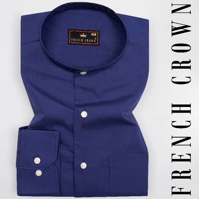 Gunmetal Blue Premium Cotton Shirt