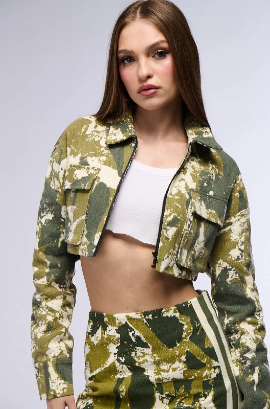 ABSTRACT CAMO UTILITY BOMBER