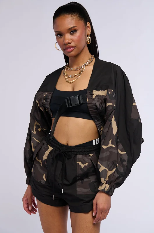 BAD HABITS CAMO BOMBER BOLERO