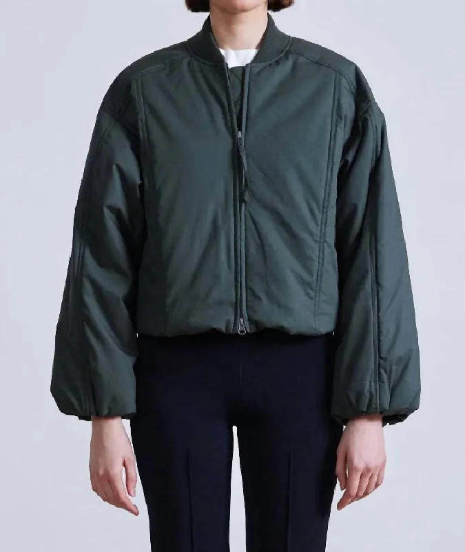 Esteria Bomber Jacket In Loden Green