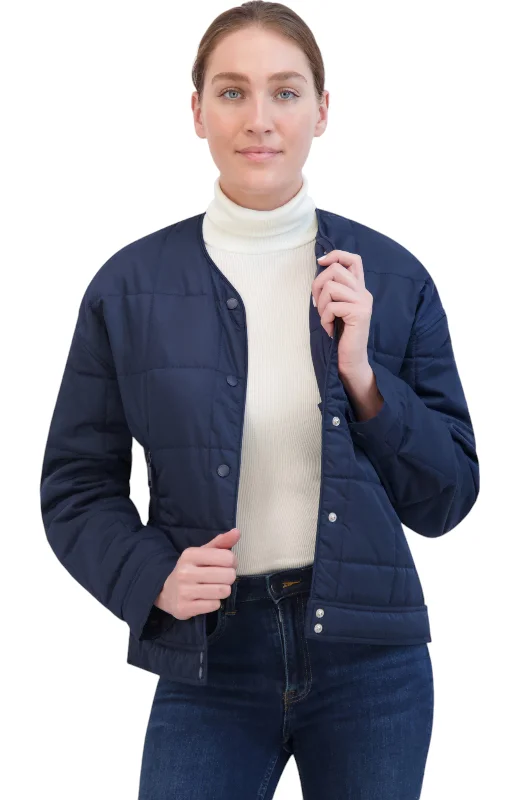 Rebecca Minkkoff Women's Box Quilt Collarless Jacket