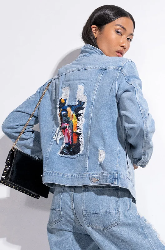 ROTTWEILER BACK PATCH DENIM JACKET